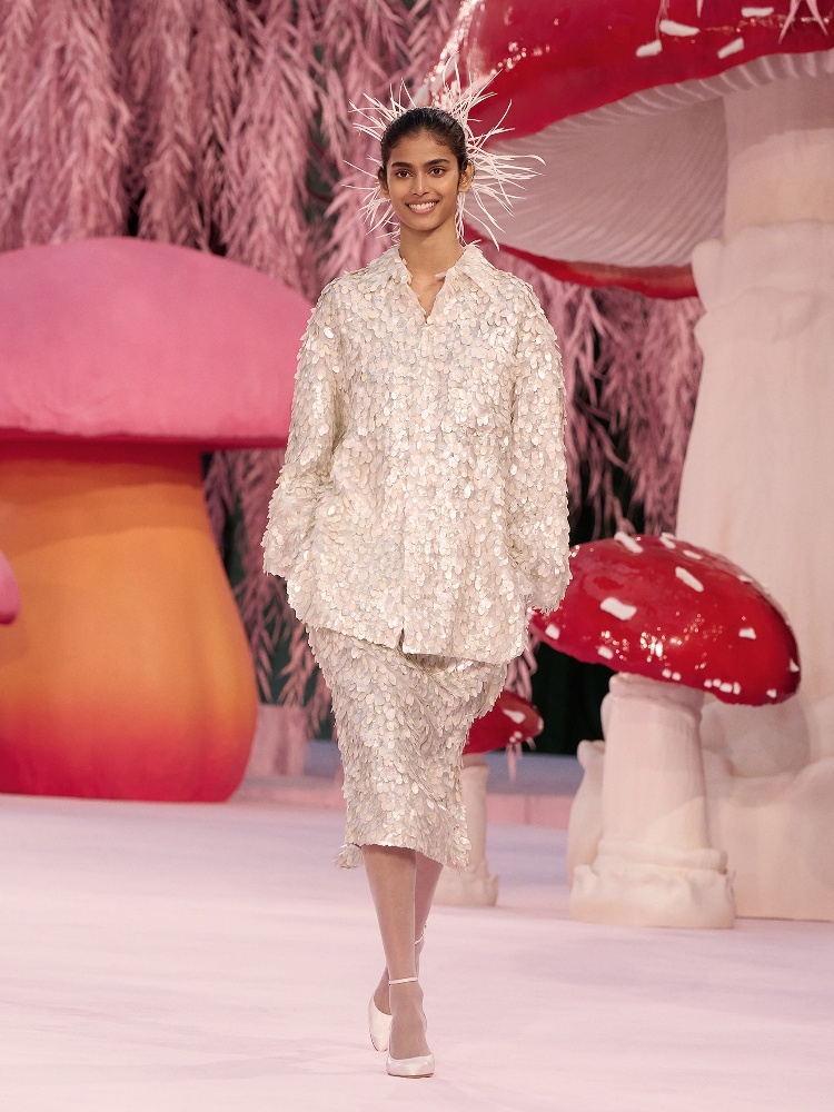 Bhavitha Mandava closes the Chanel Haute Couture Spring/Summer 2026 show as the Chanel bride