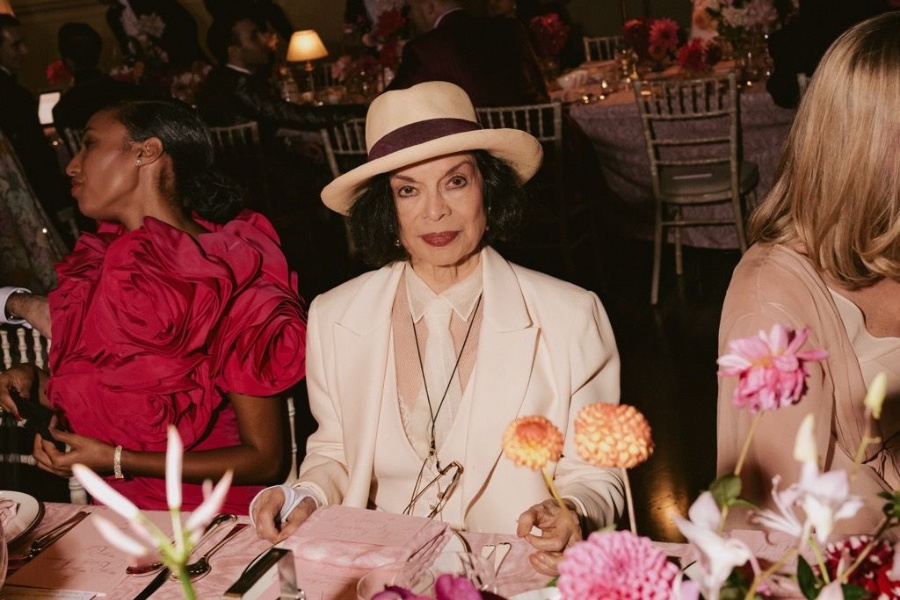 Bianca Jagger at the Pink Ball