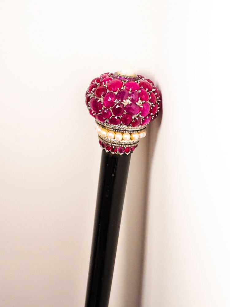 Biren Vaidya's ruby-studded ceremonial sceptre—a family heirloom