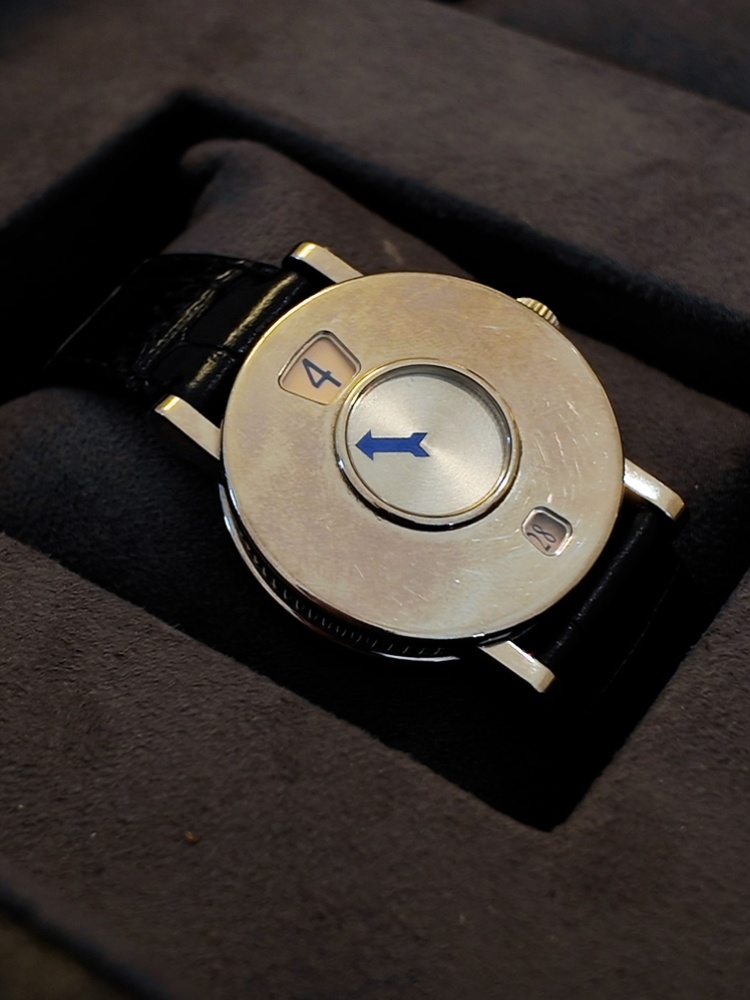 Biren Vaidya's limited edition Vincent Calabrese Goldpfeil Jumping Hours watch