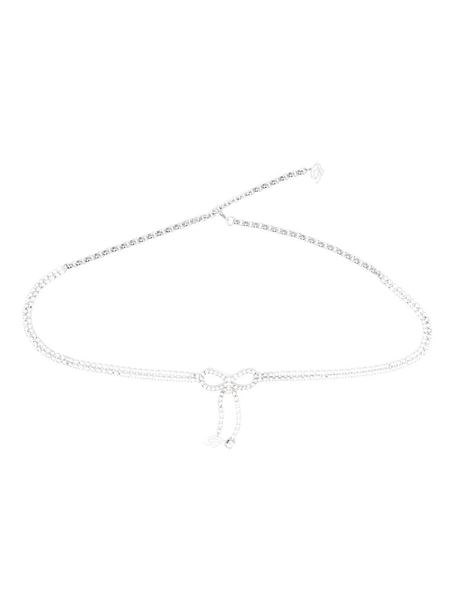 Crystal embellished bow belt, Blumarine