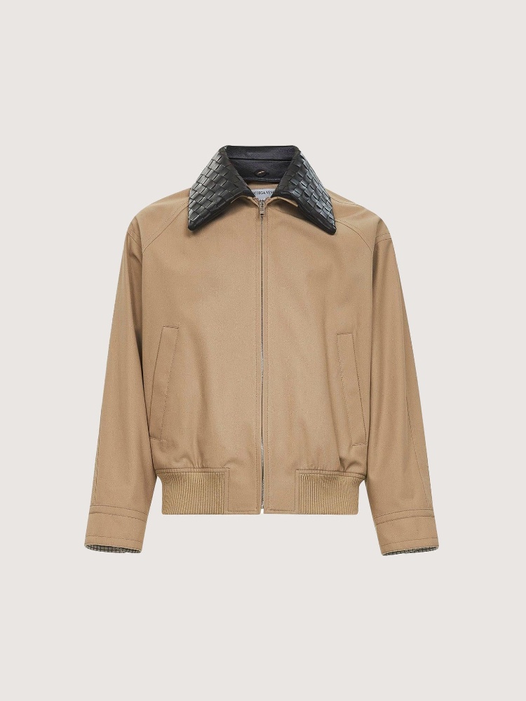 Bottega Veneta intrecciato collar jacket