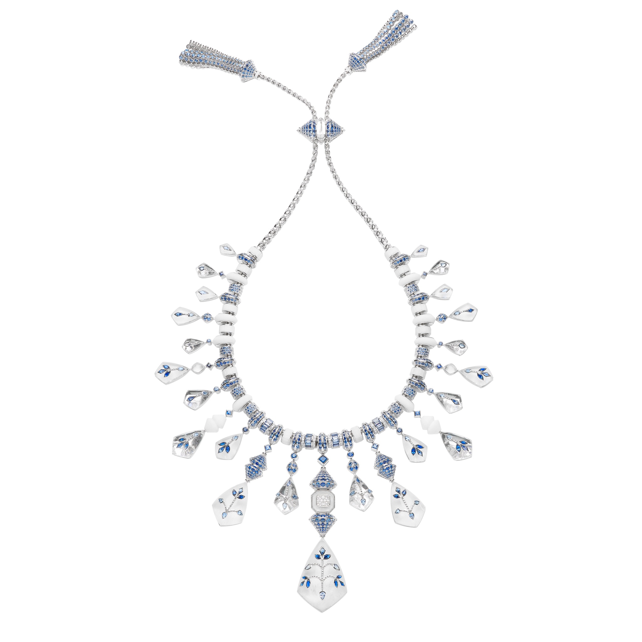 Boucheron’s Bleu de Jodhpur necklace back view