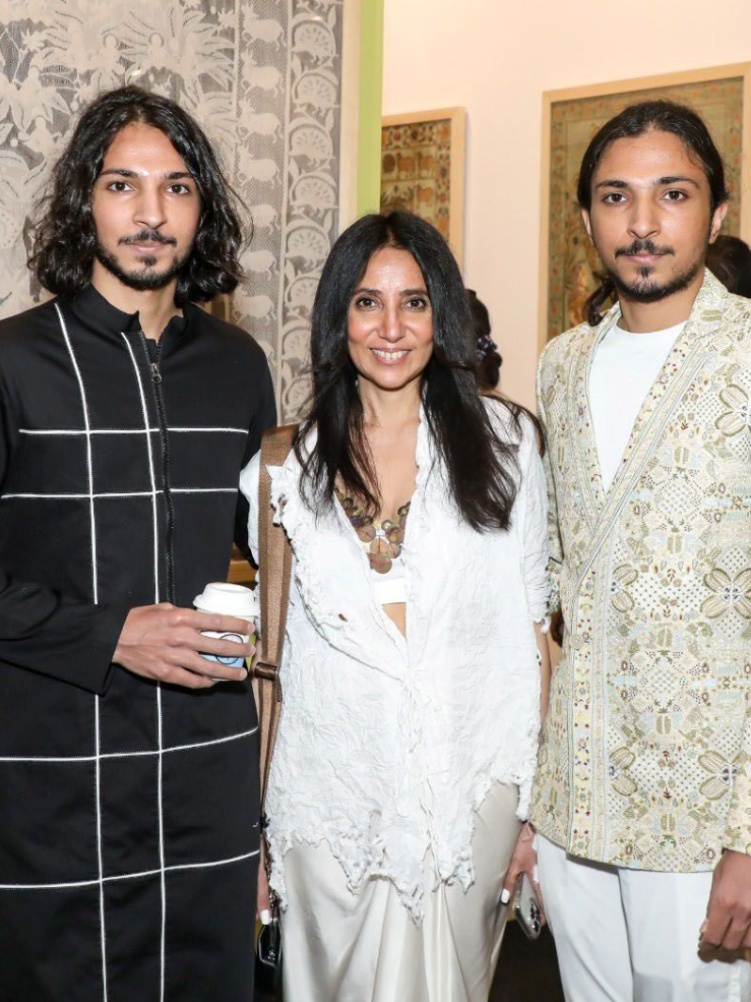 Designer Anita Dongre with her son Yash Dongre