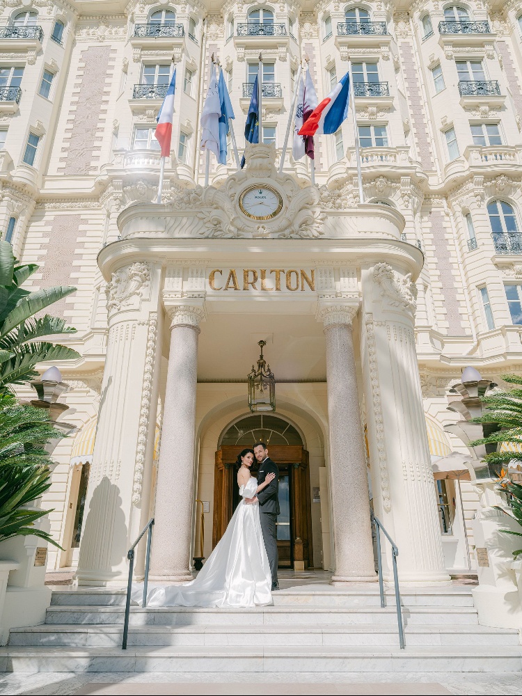 The distinctive façade of the hotel