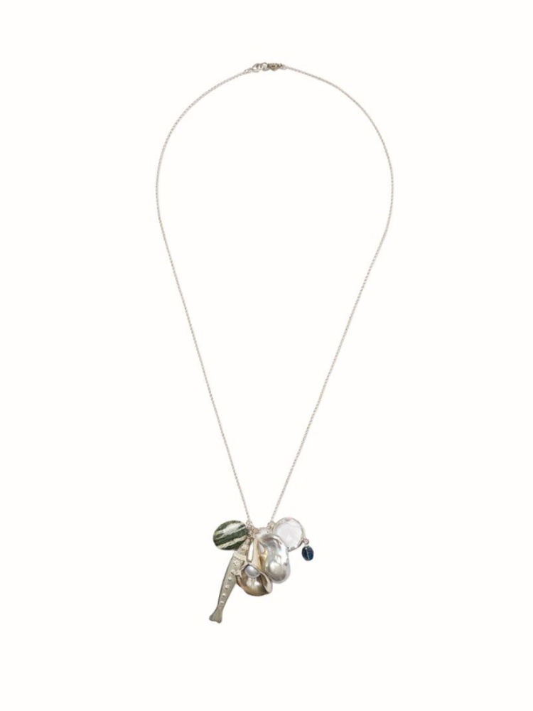 Chan Luu Catch charm necklace with fish motif