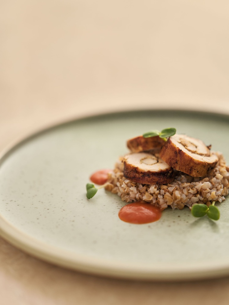 Chicken Roulade and wild rice