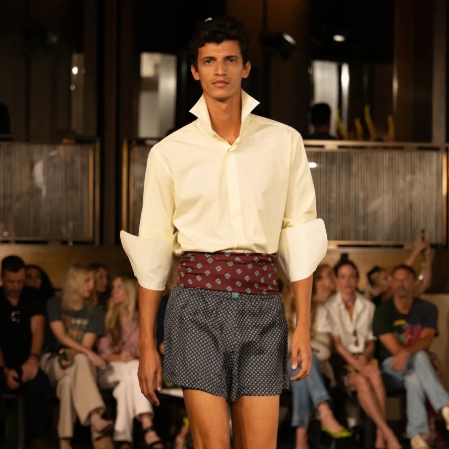 Cummerbund on the Conner Ives spring/summer 2027 runway