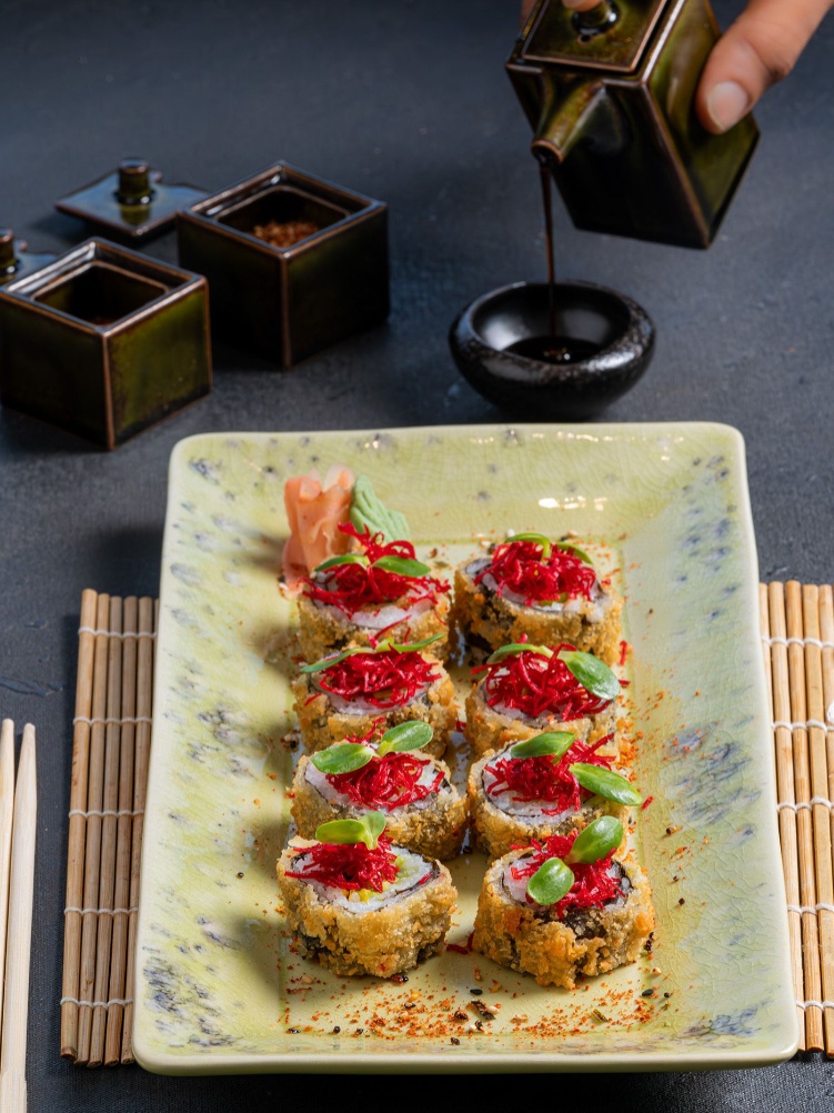 Heliconia Crispy asparagus cheese roll Mumbai the Nod Mag