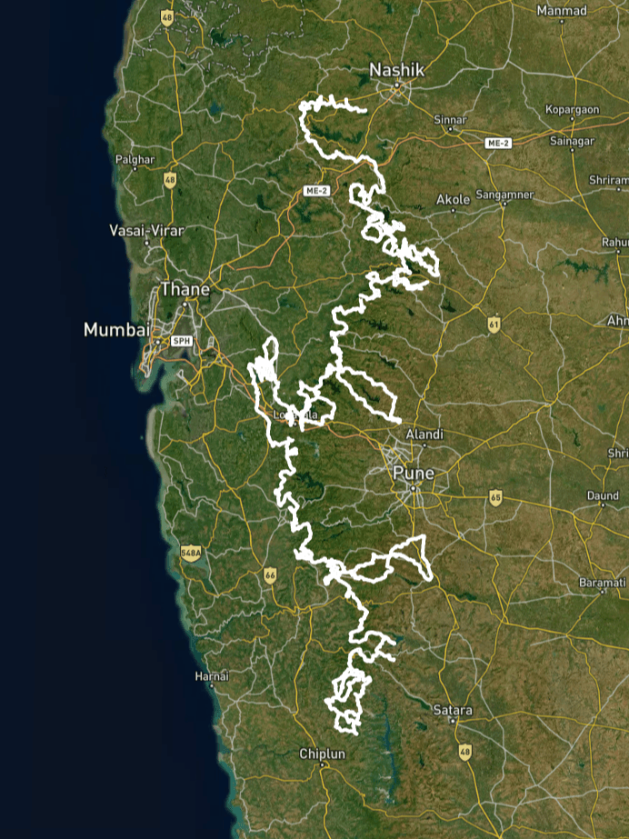 The actual route of the trail mapped by Jaipur-based Manav Shekhawat