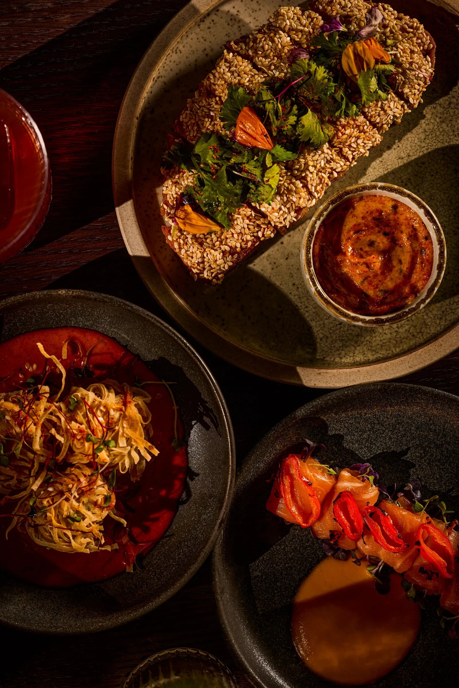 Crackling prawn with sichuan mala cream Lord Vesper The Oberoi Gurgaon The Nod