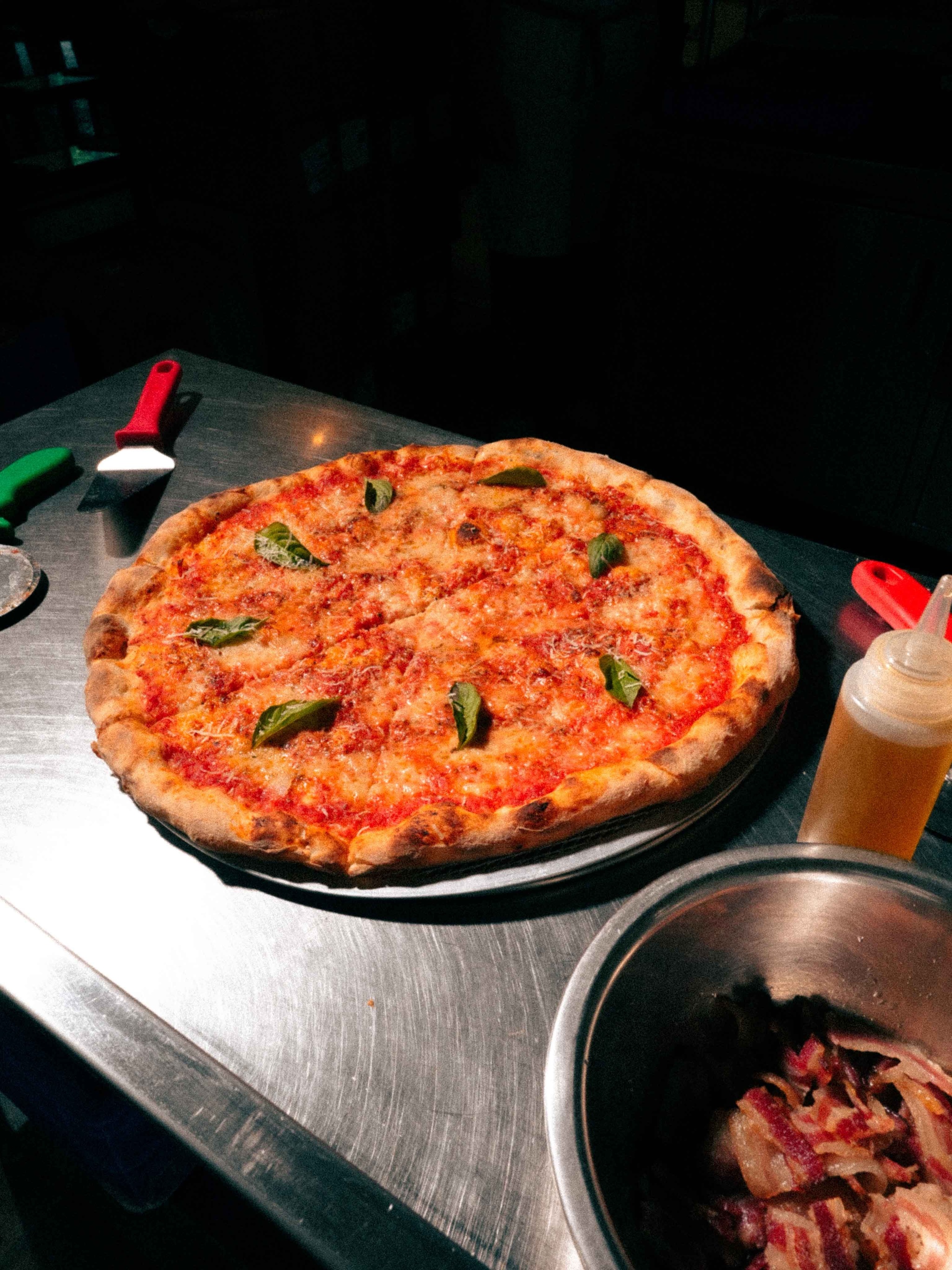 Margherita pizza in the works