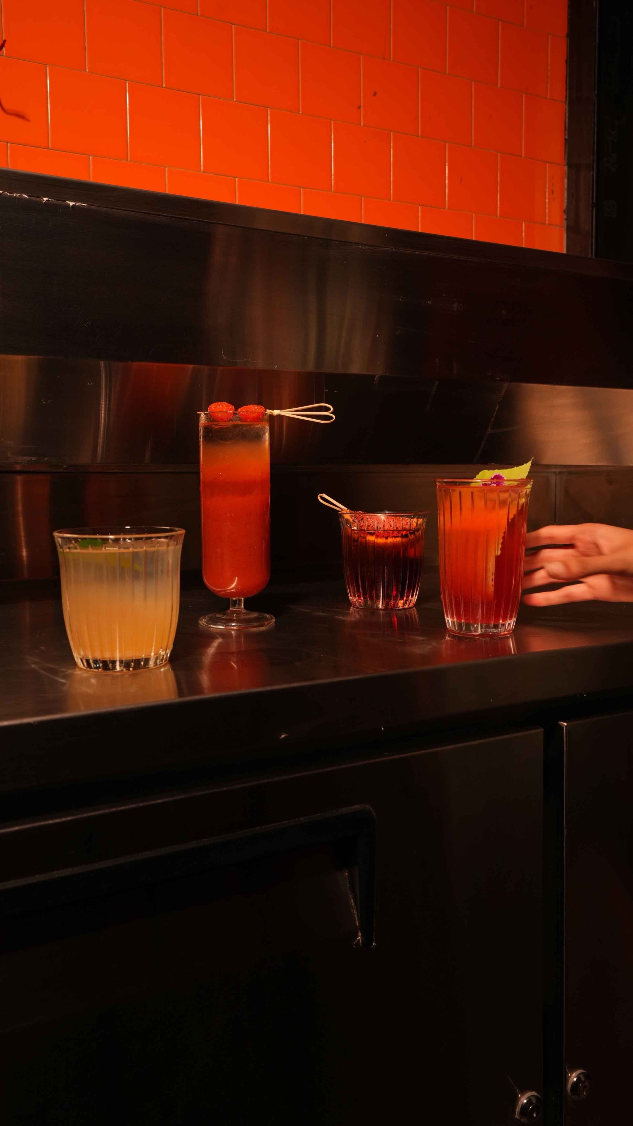 The NY Lemonade, Picante, Summer Conservatory, and Michelada