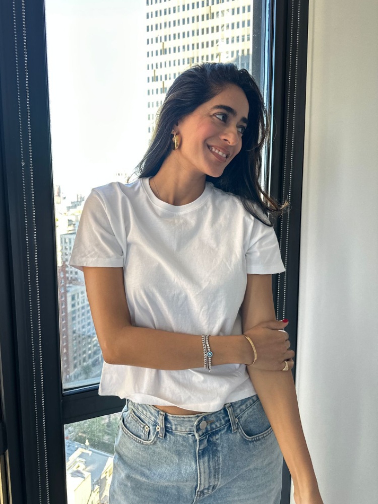 Model Diva Dhawan in her favourite white t-shirt