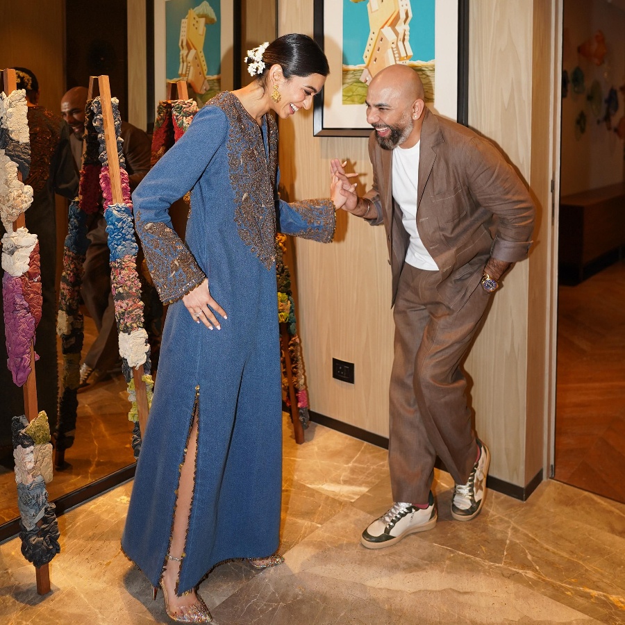 Stylist Diya Mehta Jatia with designer Mayyur Girotra