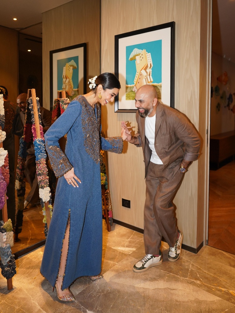 Stylist Diya Mehta Jatia with designer Mayyur Girotra