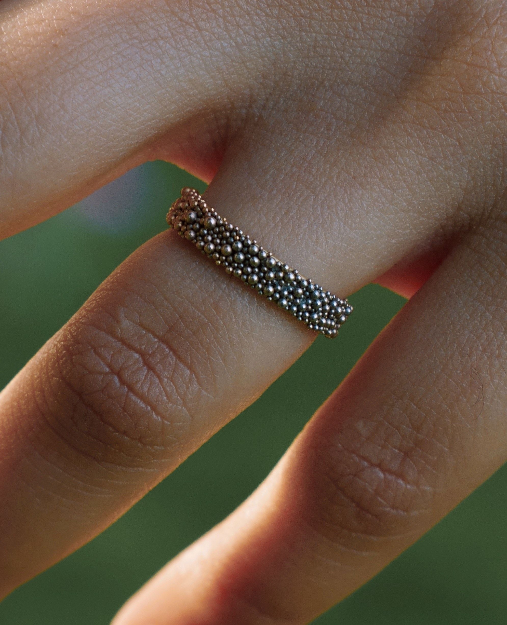 The ring that Aman, who is an independent jewellery designer, proposed with