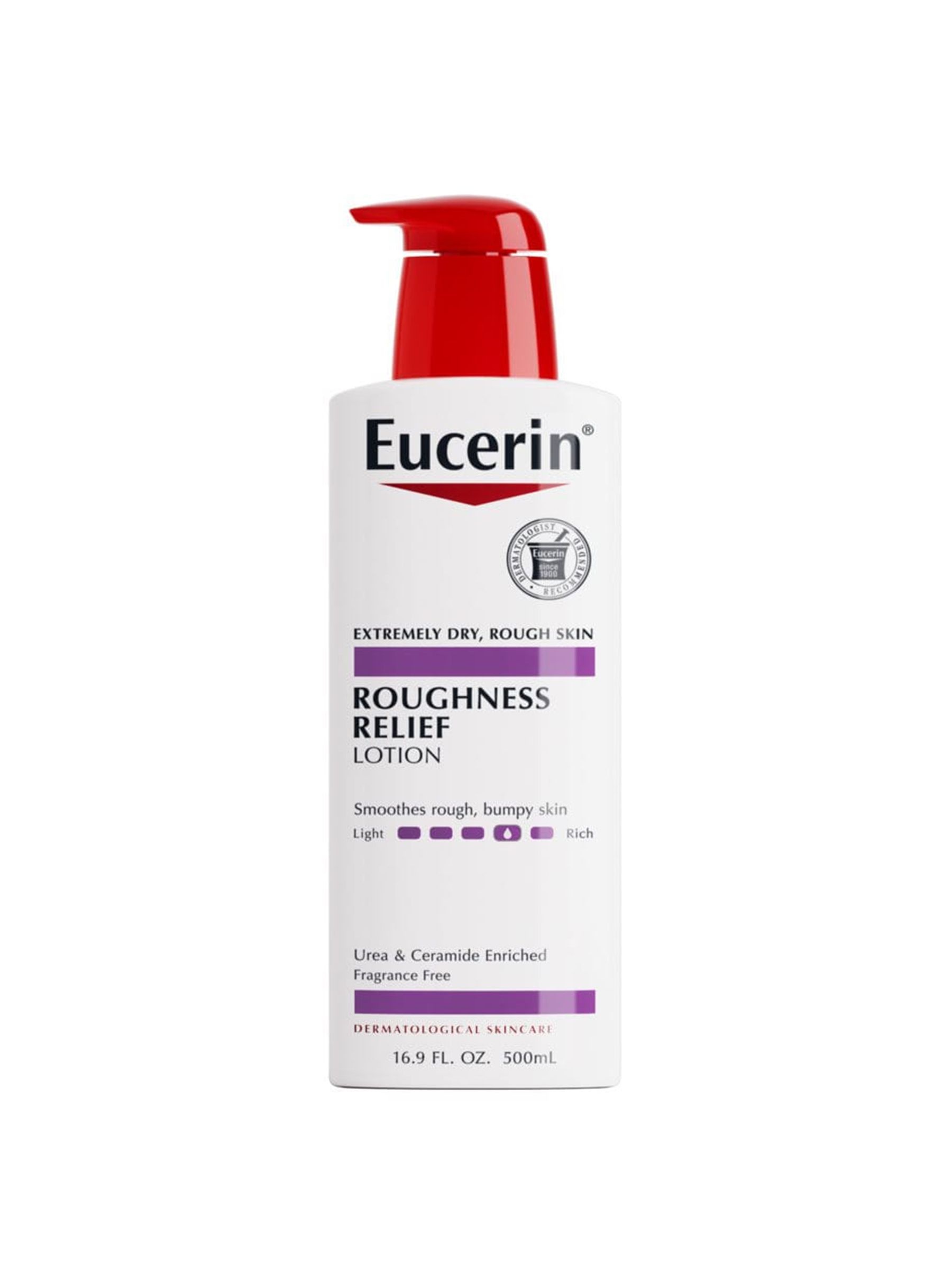 Eucerin Roughness Relief urea body lotion for dry skin and barrier repair