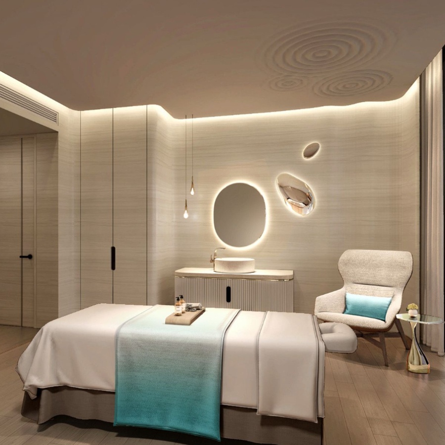 A treatment room at the Fairmont Mumbai spa