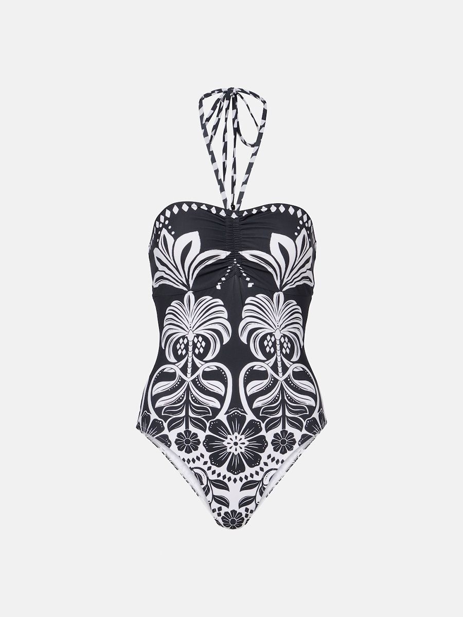 Farm Rio Flowers Leopards swimsuit