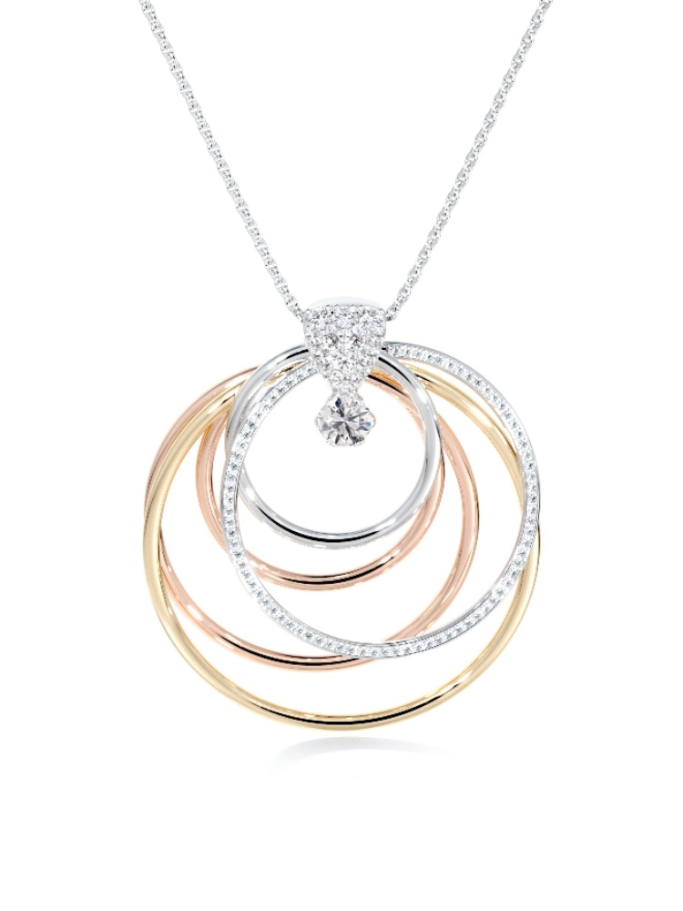 Millemoi Pavé Circle pendant
