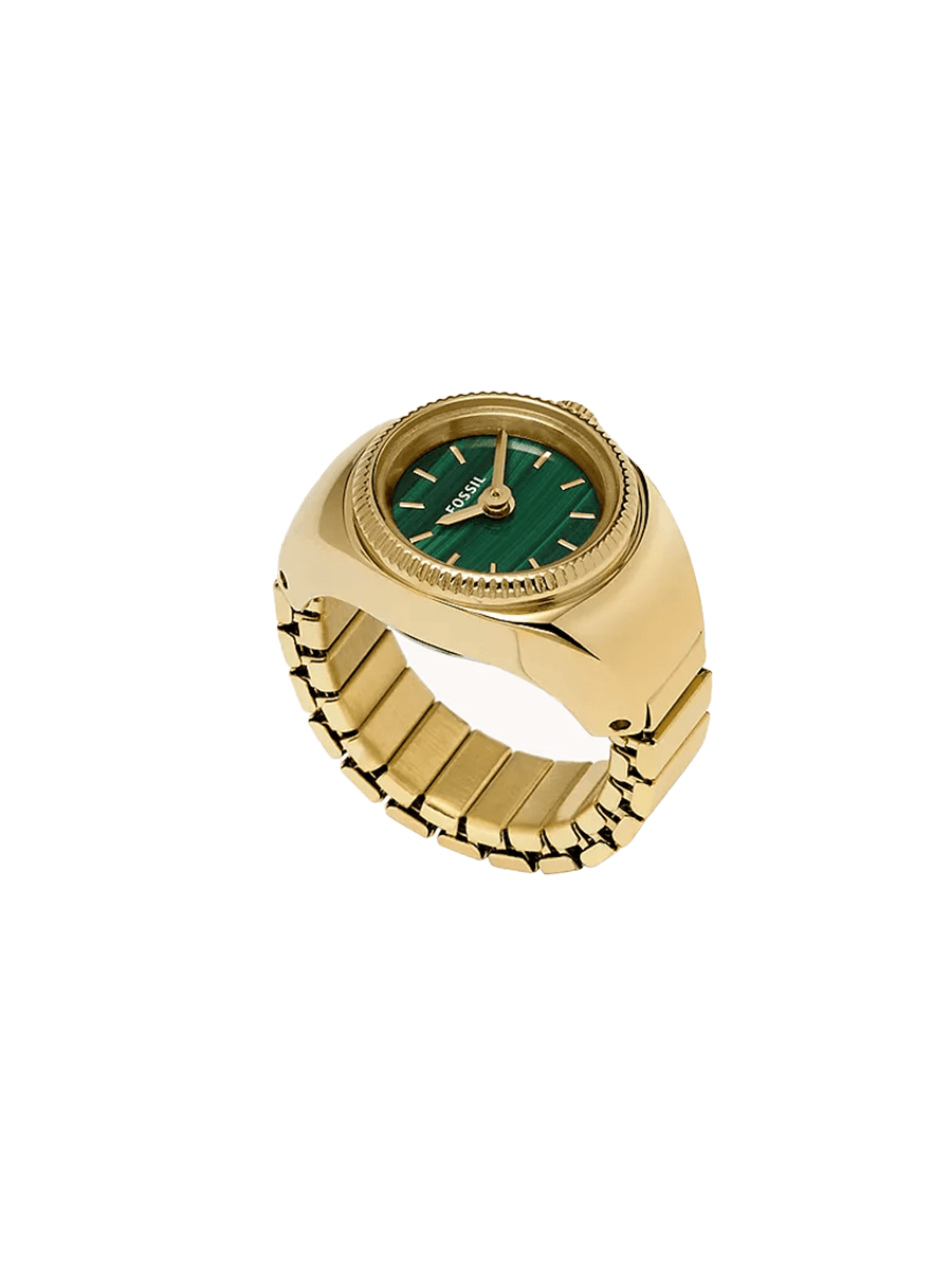 Fossil gold-tone stainless steel watch ring