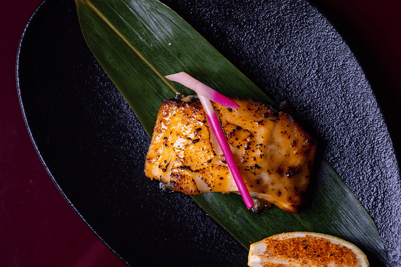Black cod with yuzu chilli miso