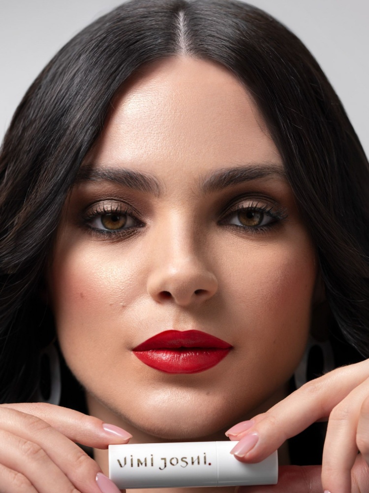 The brand's lip and cheek stick in the shade Red Bindi