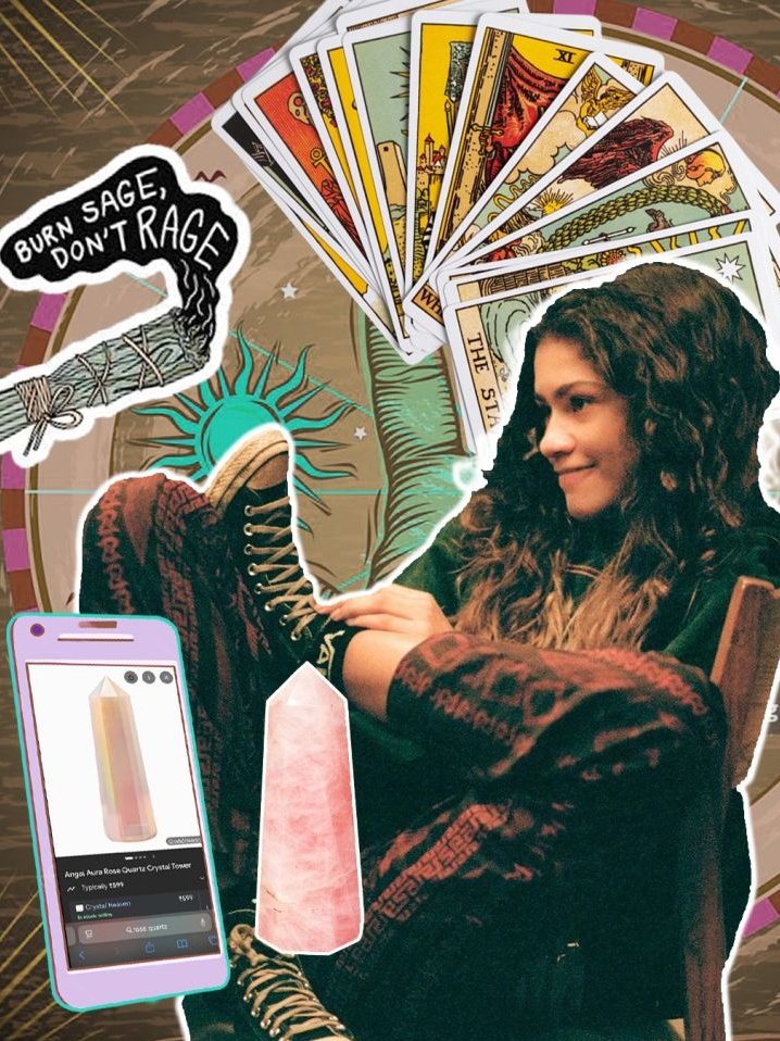 A collage representing Gen Z's woo woo spiritual interests