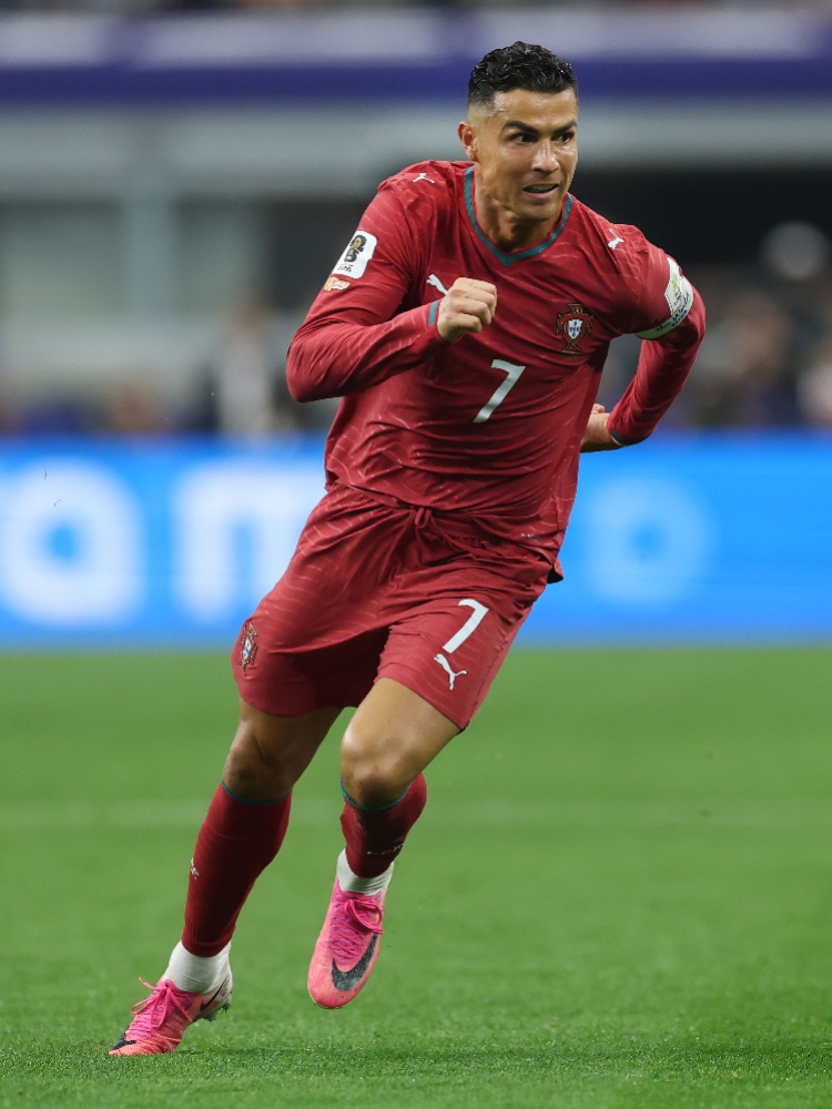 Cristiano Ronaldo of Portugal is seen in action during the FIFA World Cup 2026 Round Of 16 match between Portugal and Spain