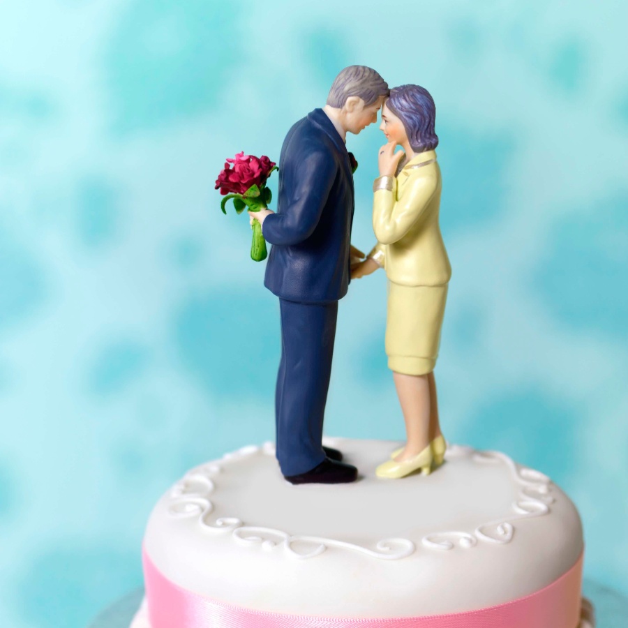 A representational image for an older couple getting married
