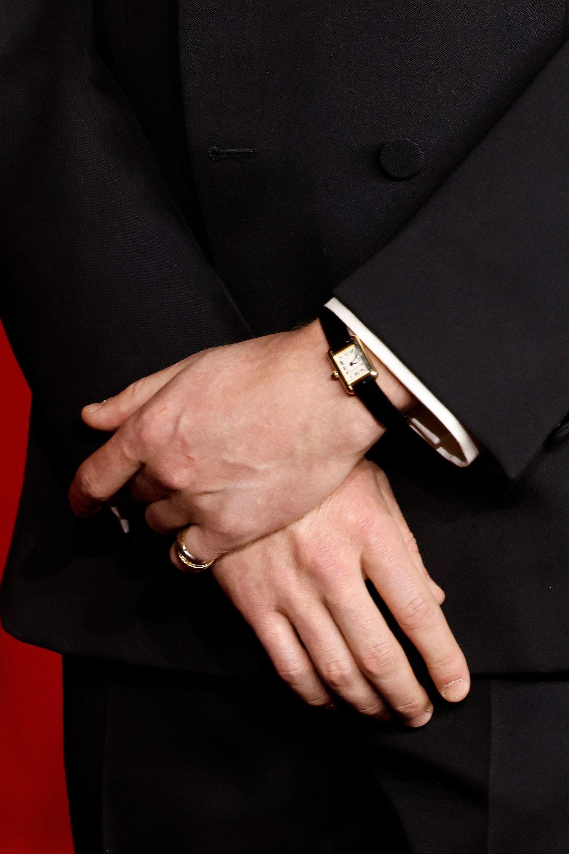 Irish actor Paul Mescal wearing a small Cartier Tank watch at the Annual Academy Museum Gala