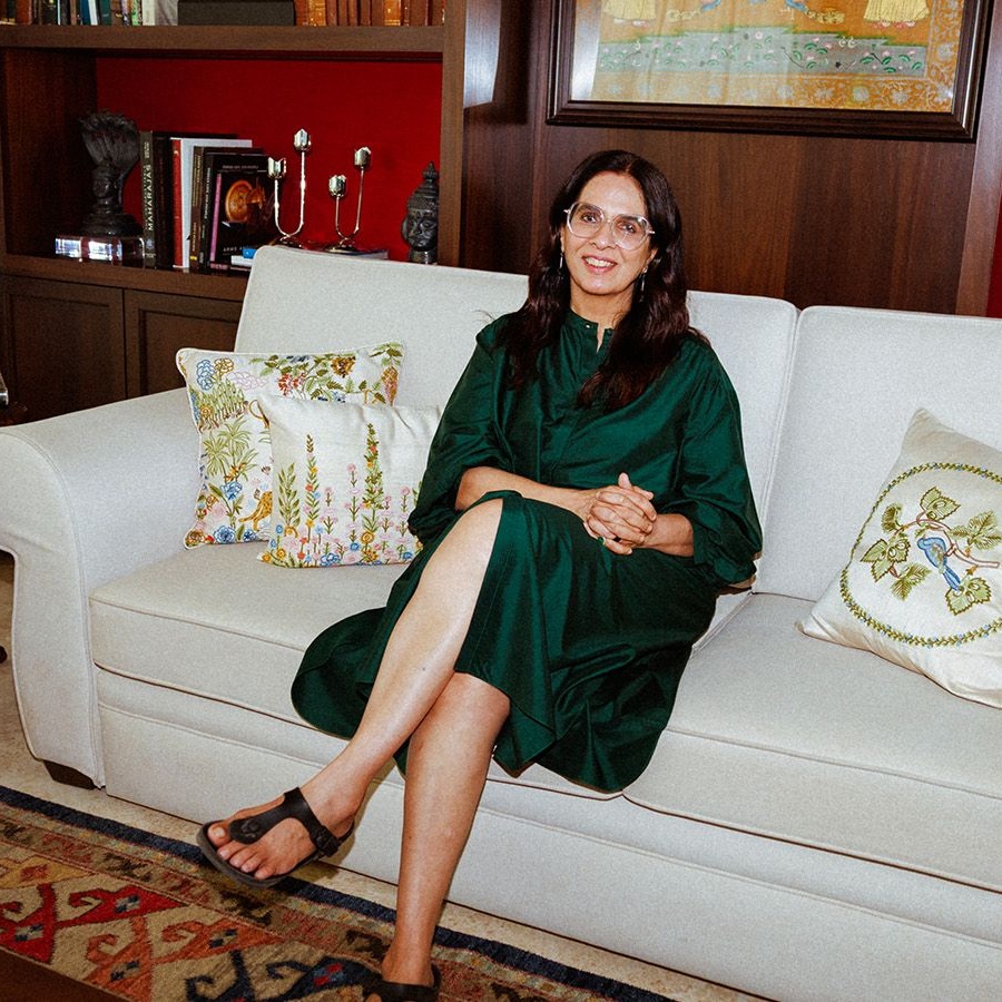 The designer Anita Dongre at her home in Mumbai