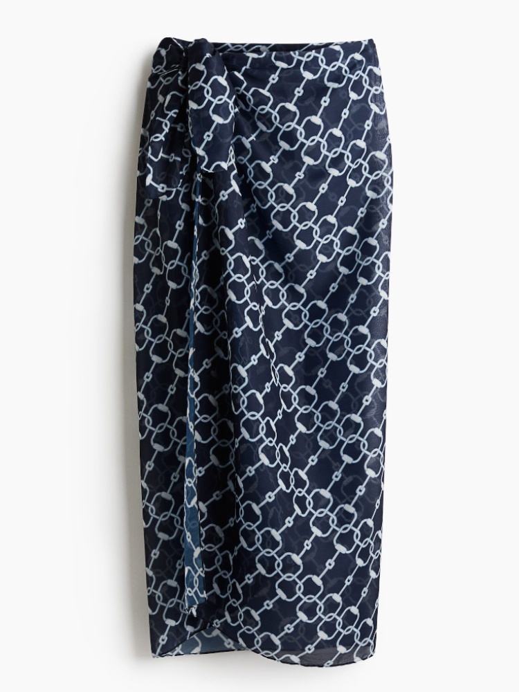 H&M blue printed sarong