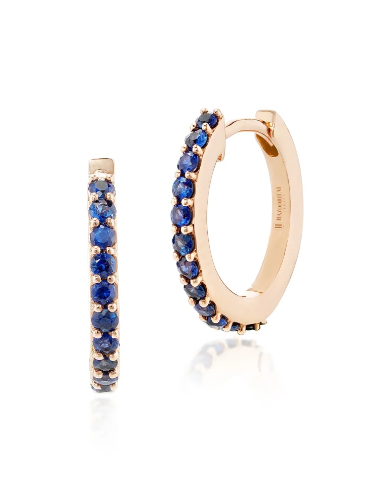 Hazoorilal Zoori Sapphire Hoops