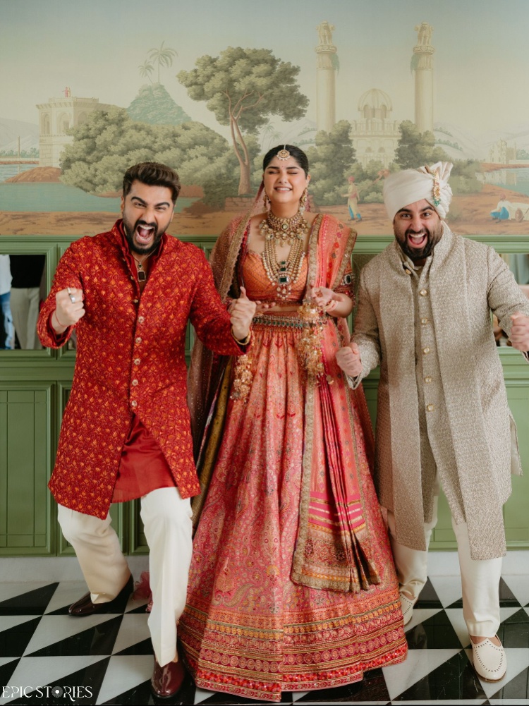 The couple with Arjun Kapoor