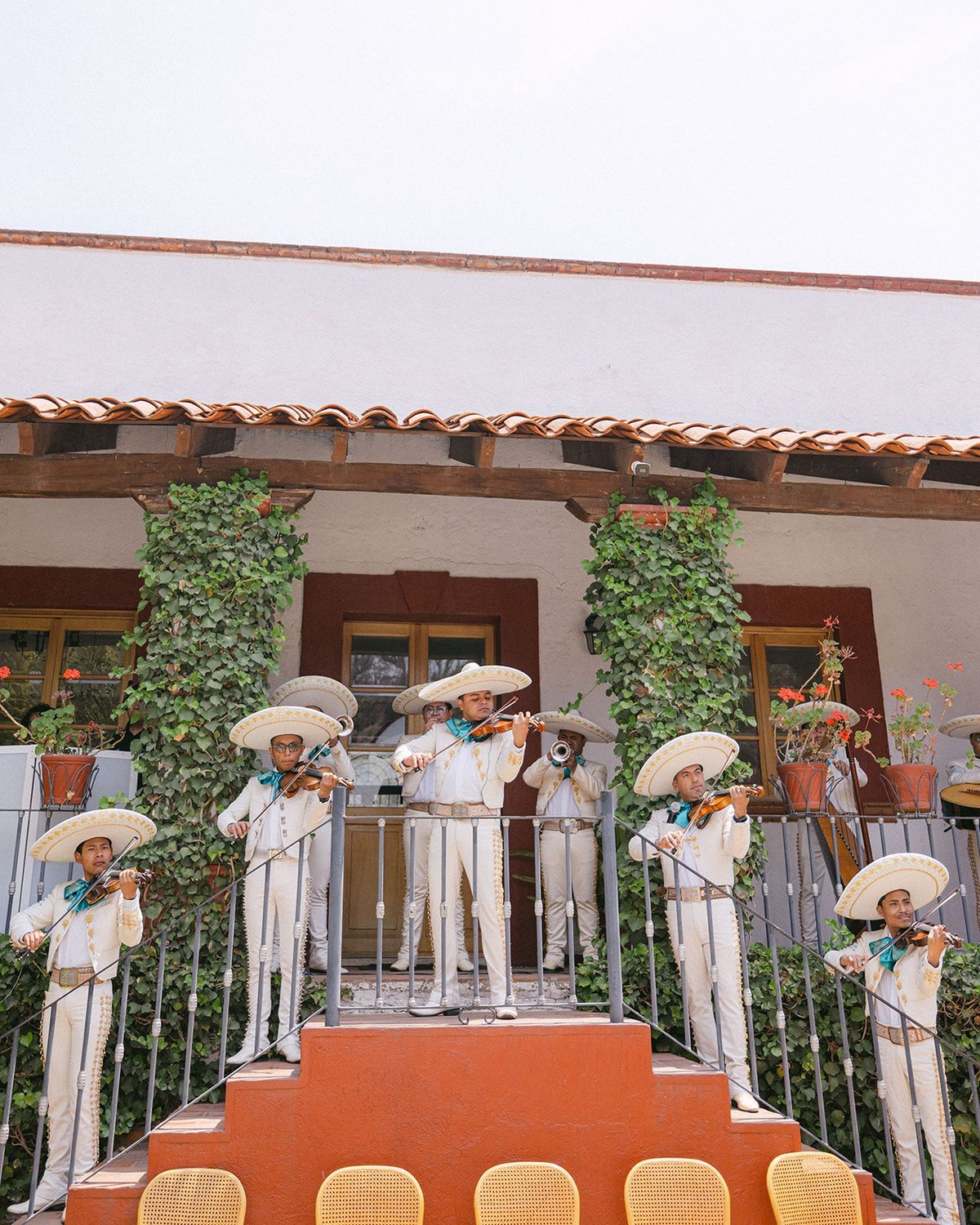 A photo of musicians at Ikaasa Suri and Jaywin Singh Malhi's wedding in Mexico