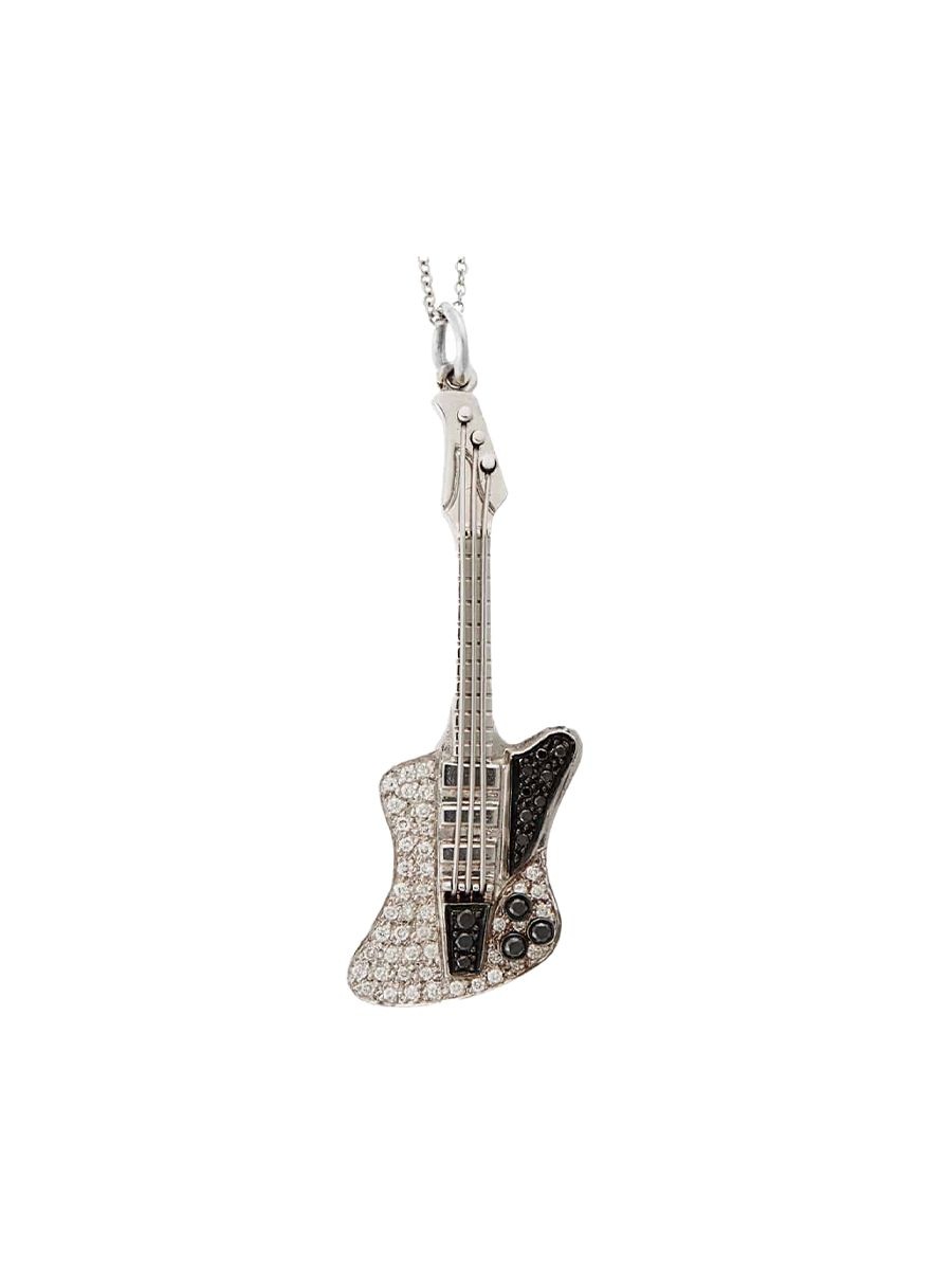 Diamond electric guitar pendant, Ileana Makri