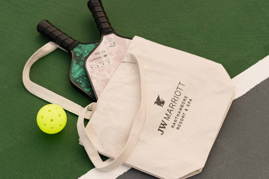 The pickle ball court is a crowd favourite at the property