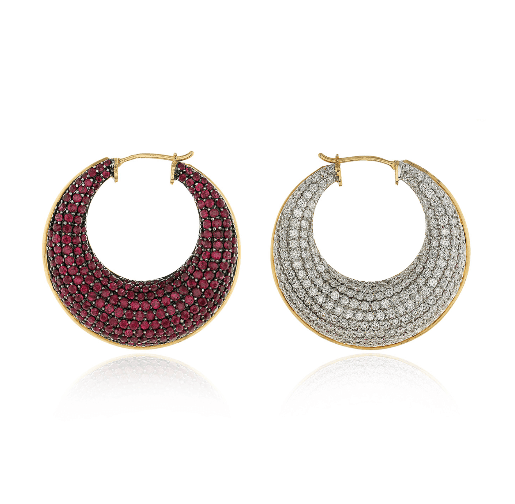 Double sided hoop earrings, Jaipur Jewels