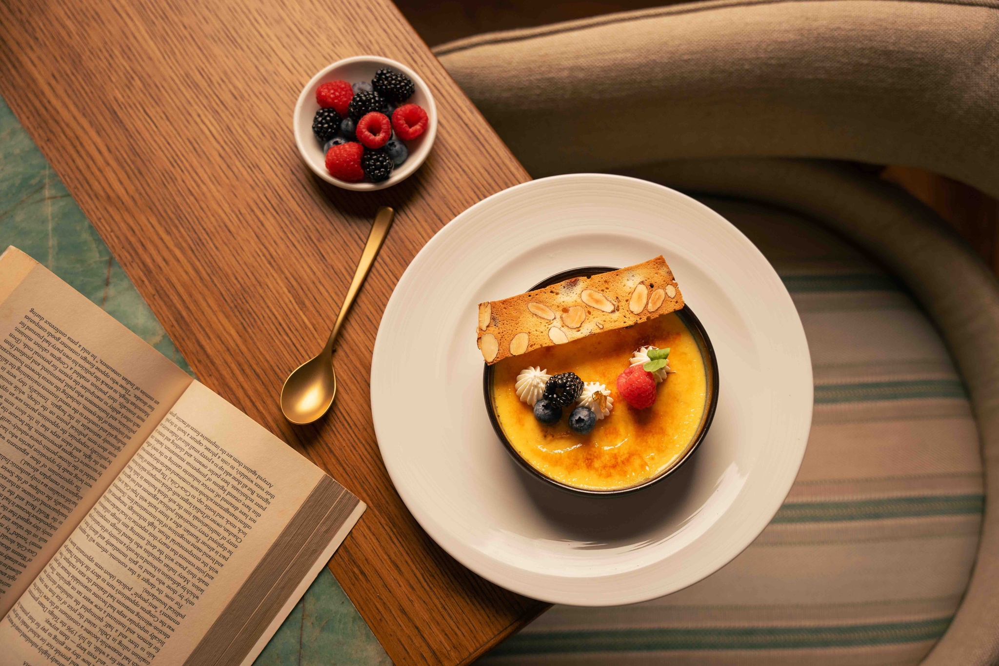 Kafir lime crème brûlée