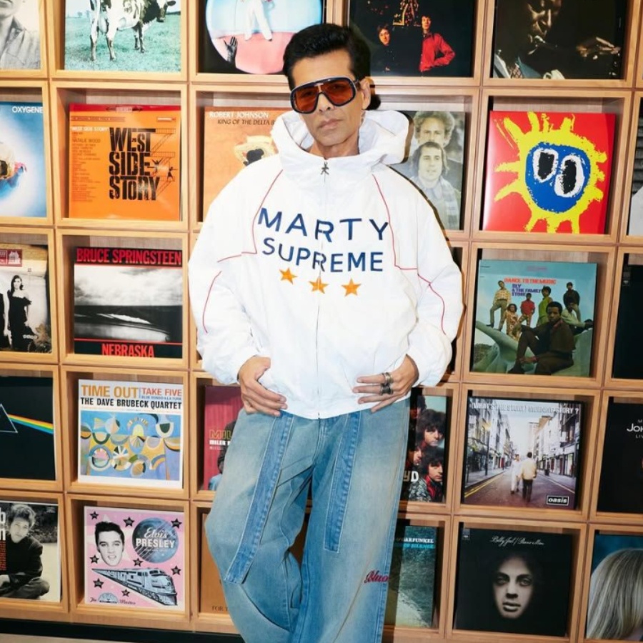 Karan Johar in the ‘Marty Supreme‘ merch