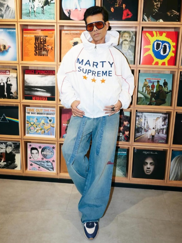 Karan Johar in the ‘Marty Supreme‘ merch