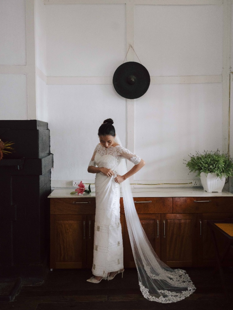 A bridal mekhela from Kintem's bridal collection