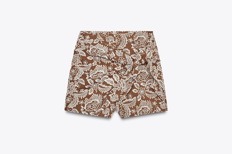 Zara knotted cutwork skort, ₹2,950