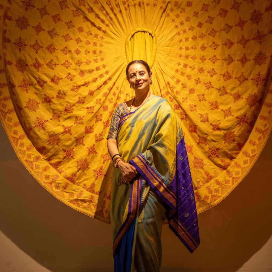 Curator Lavina Baldota at ‘Pampa: Textiles of Karnataka’ in Hampi