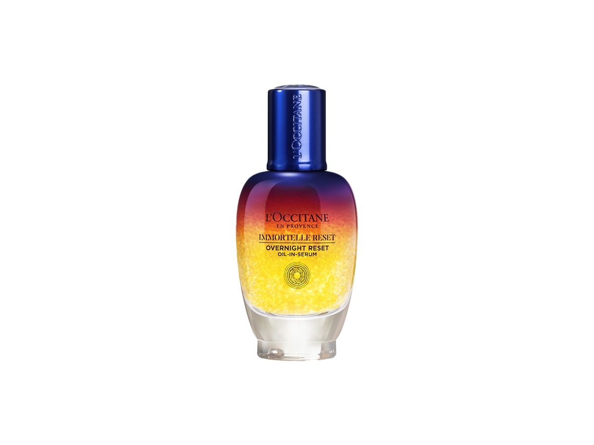 L'occitane Immortelle Reset serum in The Nod's glow boosting skincare edit