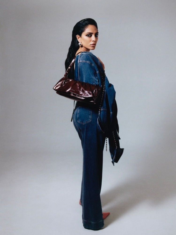 Sobhita Dhulipala in a Lovebirds studio campaign for their new luxury handbag line