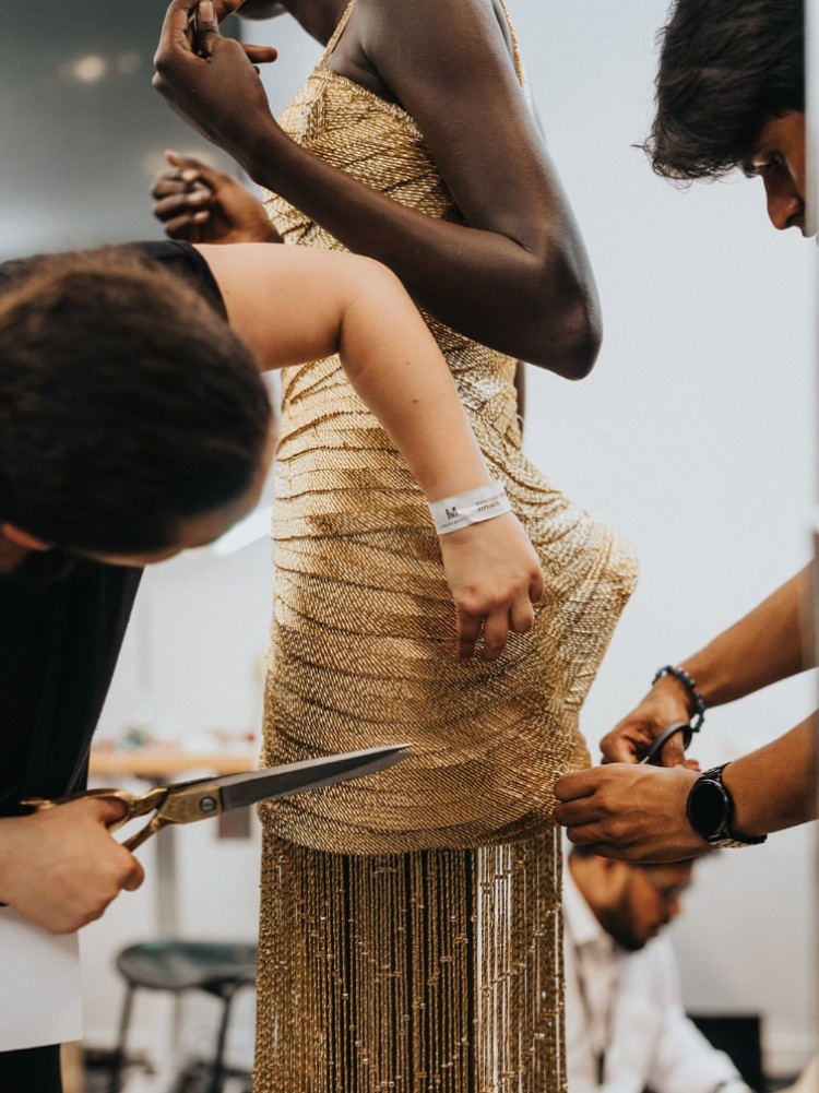 Backstage at Manish Malhotra's fall 26 haute couture week show in Paris