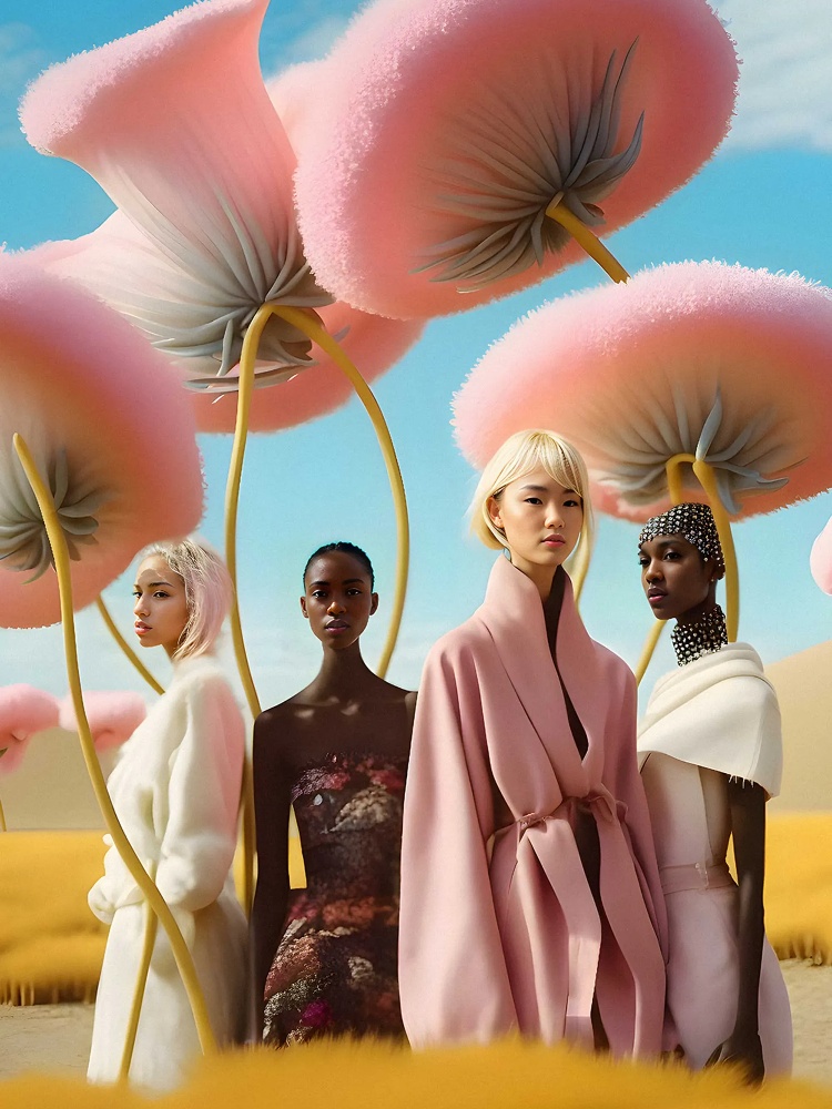 In 2023, fashion e-tailer Revolve teamed up with MAISON.META to create AI-generated billboards